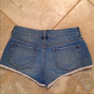 Pacsun Size 23 Lace Trim Denim Jean Shorts